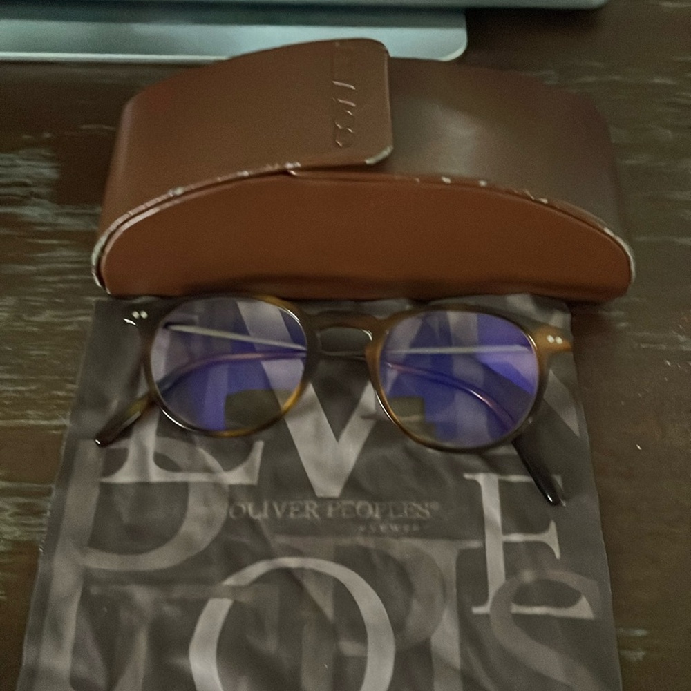 Oliver Peoples Ryerson Ov5362 1007 47-20-145 brown tortoise eyeglasses with case